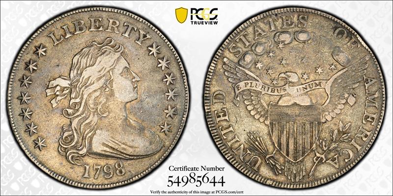 1798 $1 Large Eagle PCGS XF-40 CAC