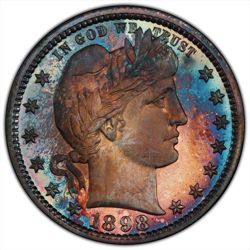 1898 25C PCGS PR 68 CAM CAC