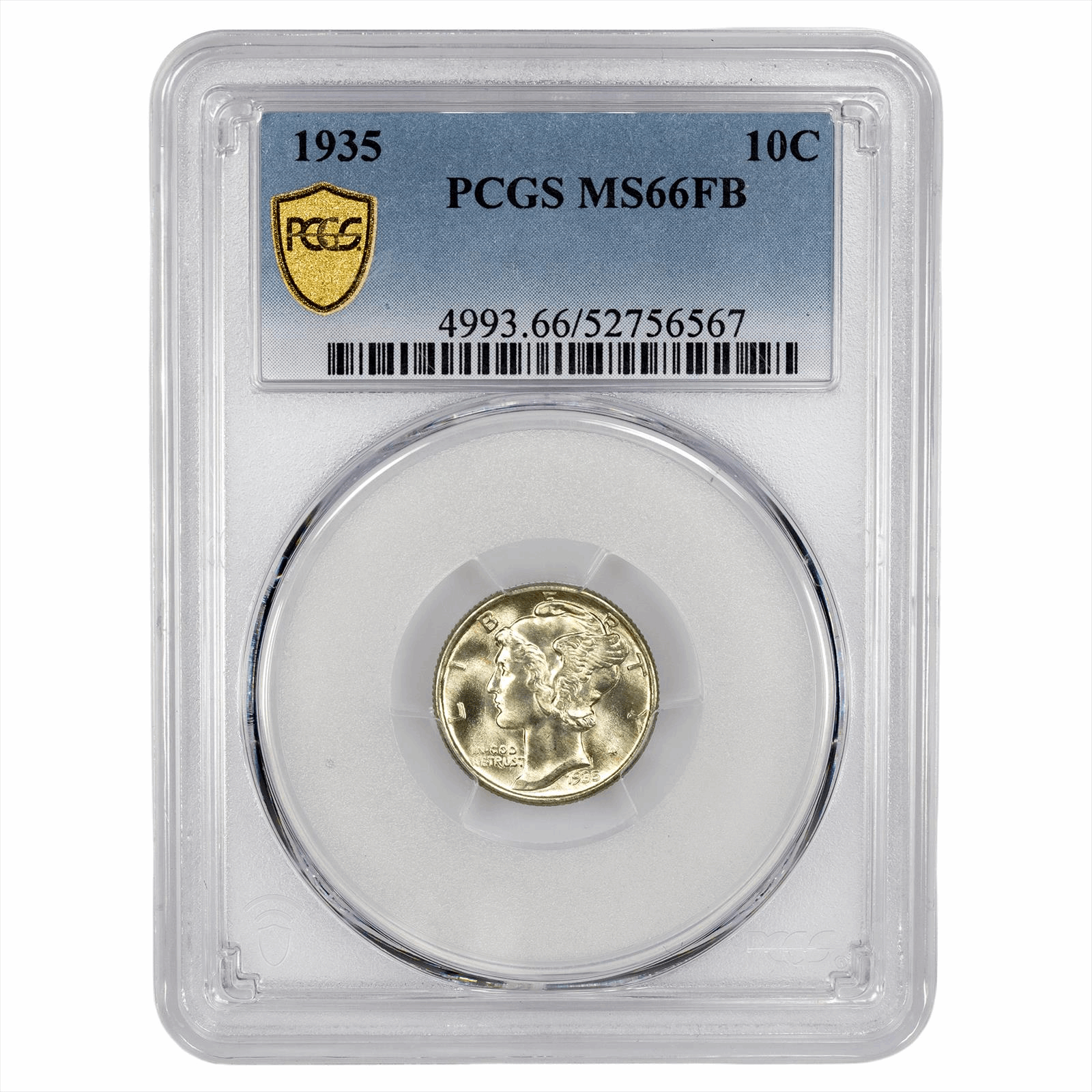 1935 Mercury Dime 10C PCGS MS 66 FB
