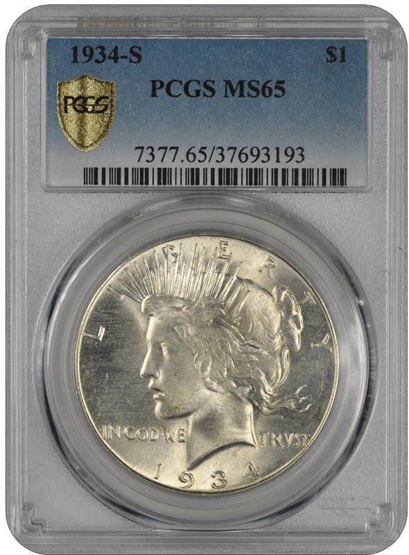 1934-S Peace PCGS MS 65