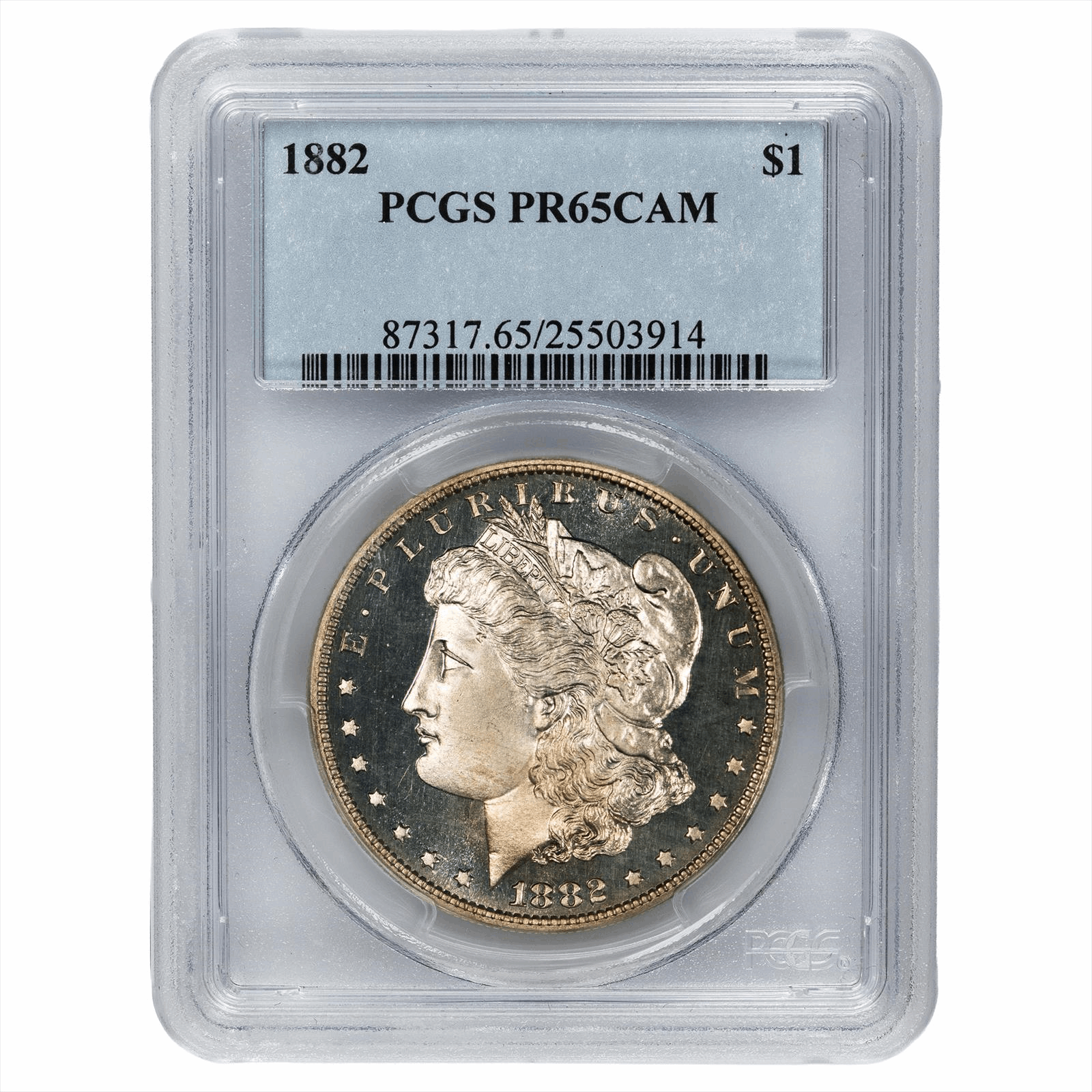 1882 Morgan Silver Dollar $1 PCGS PR 65 CAM