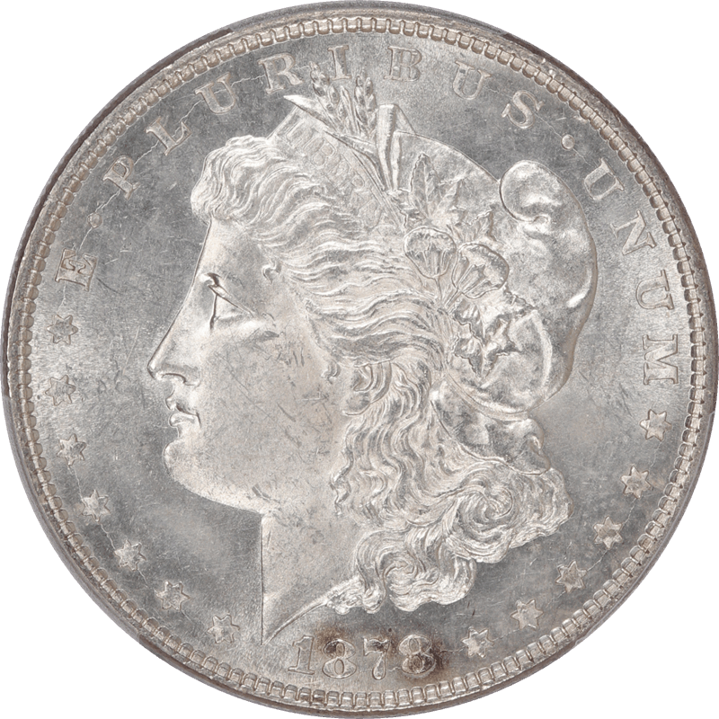 1878 8TF Morgan Silver Dollar $1, PCGS MS 63 - Nice Original Coin