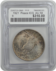 1921  Peace ICG  AU 58