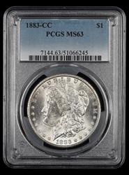 1883 CC $1 PCGS MS63