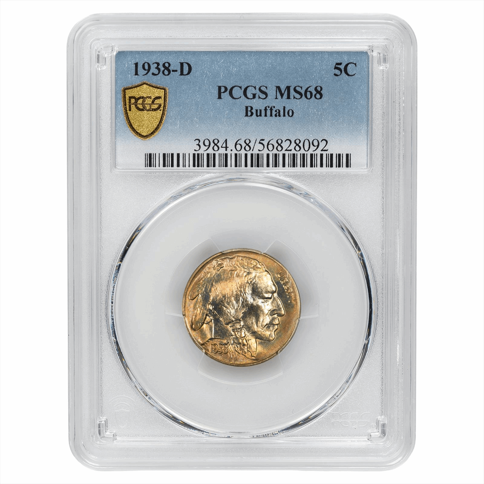 1938-D Buffalo Nickel 5C PCGS MS 68