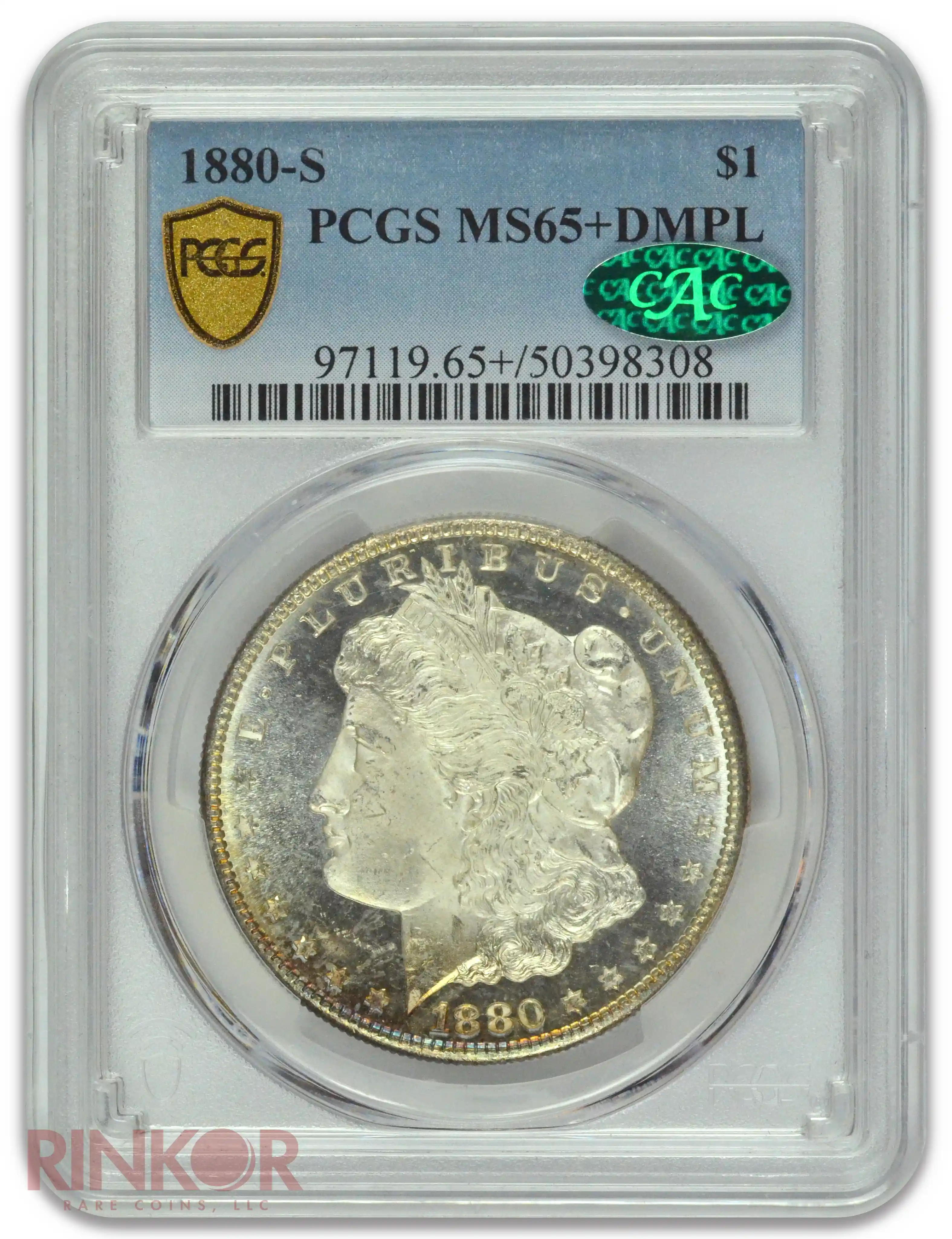 1880-S $1 Morgan Dollar PCGS MS 65+ DMPL CAC