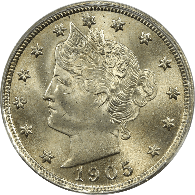 1905 Liberty Nickel 5c, PCGS MS 65 - Lustrous