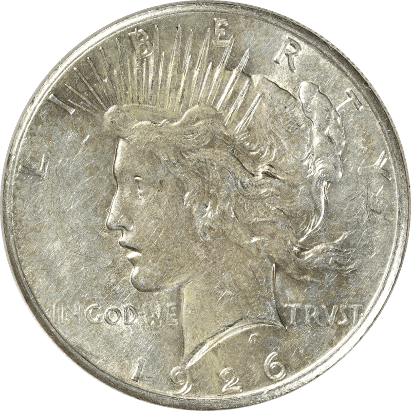 1926-S Peace Silver Dollar $1, Circulated, About Uncirculated