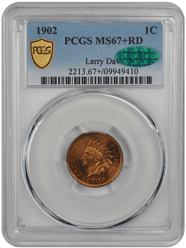 1902 Indian Head PCGS CAC RD 67+