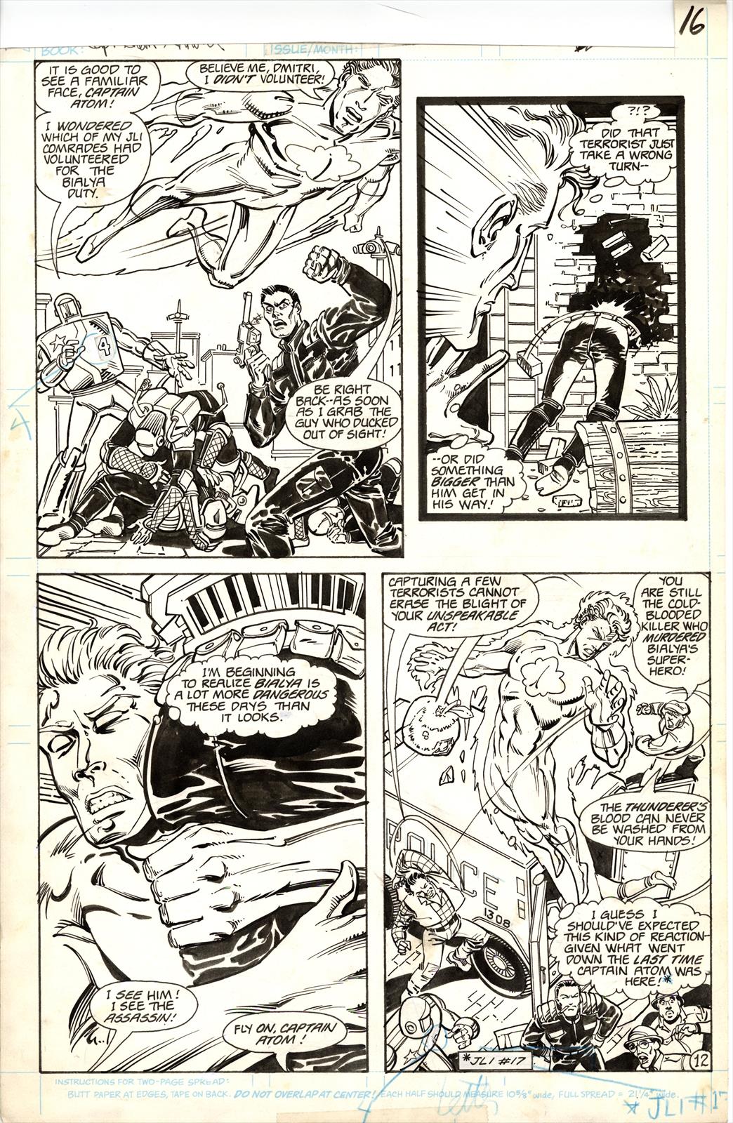 Captain Atom Annual #2 Page 16 Artist:  Paris Cullins (Penciller) ,  Bob Smith (Penciller) Media Type: Pen and Ink Art Type: Interior Page 