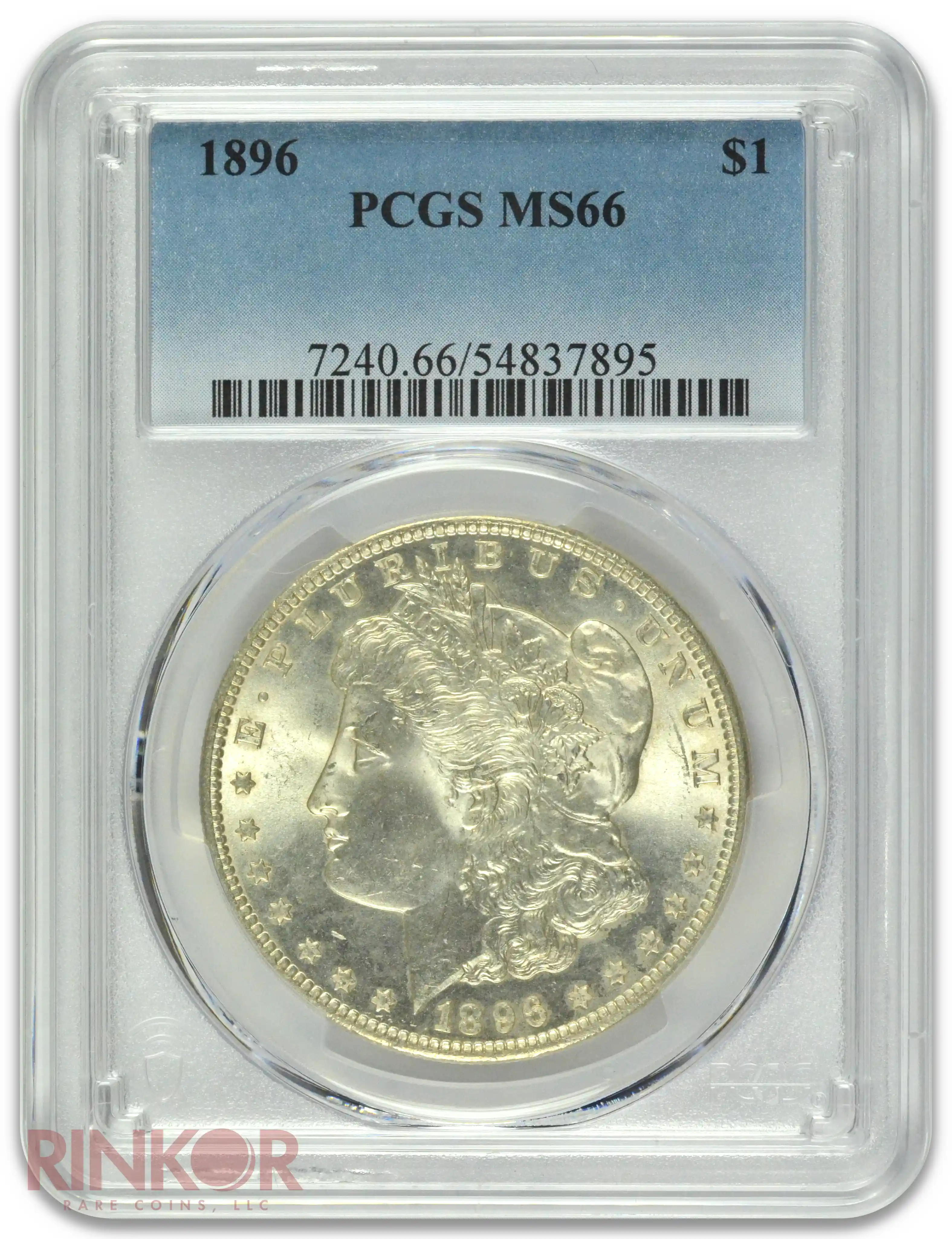 1896 $1 Morgan Dollar PCGS MS 66