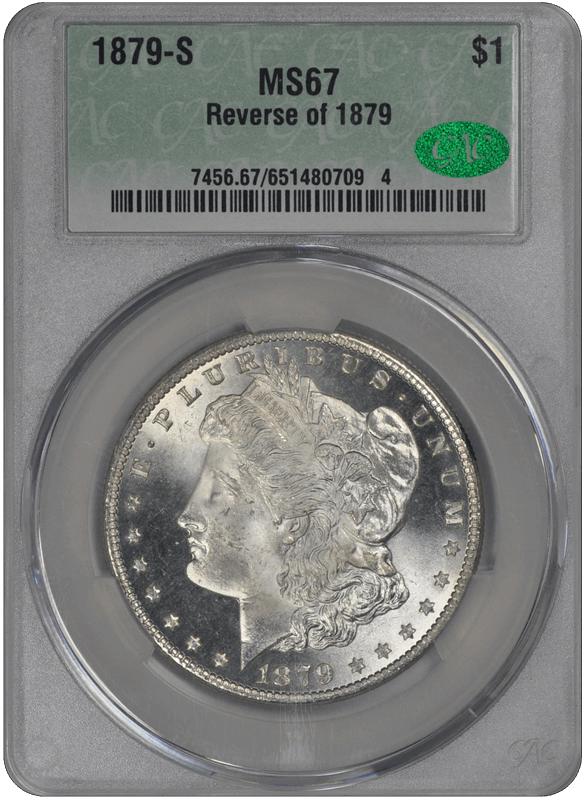 1879-S $1 Reverse of 1879 Morgan Dollar CACG MS67