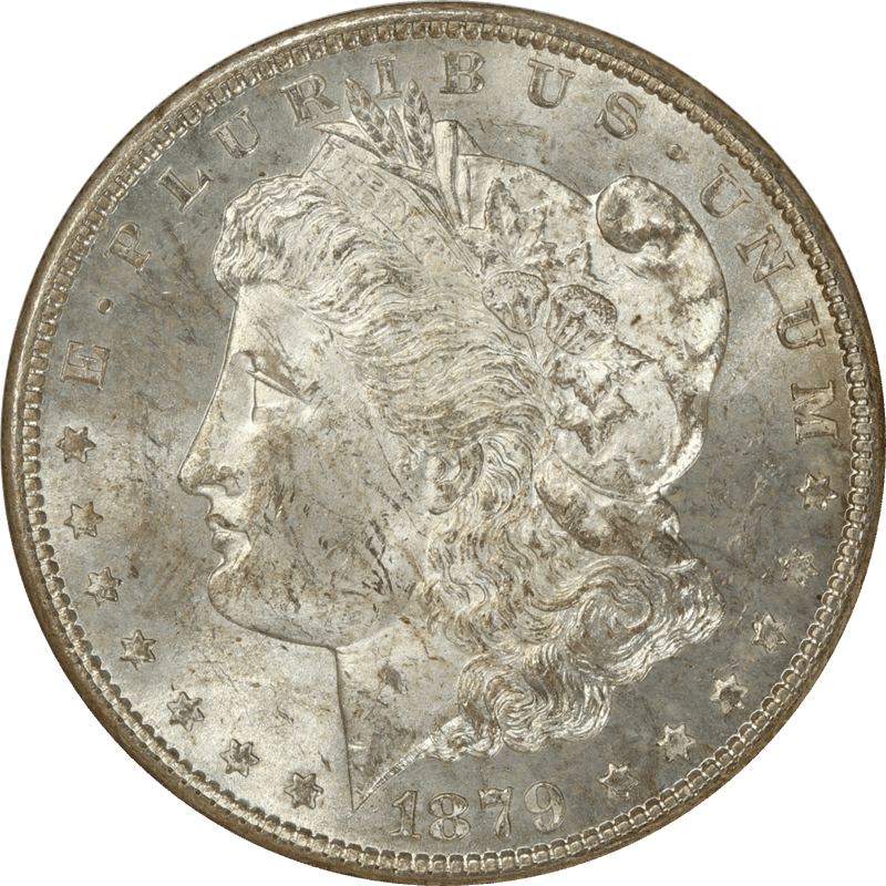 1879-S Morgan Silver Dollar $1, NGC MS 64 - Older NGC Holder