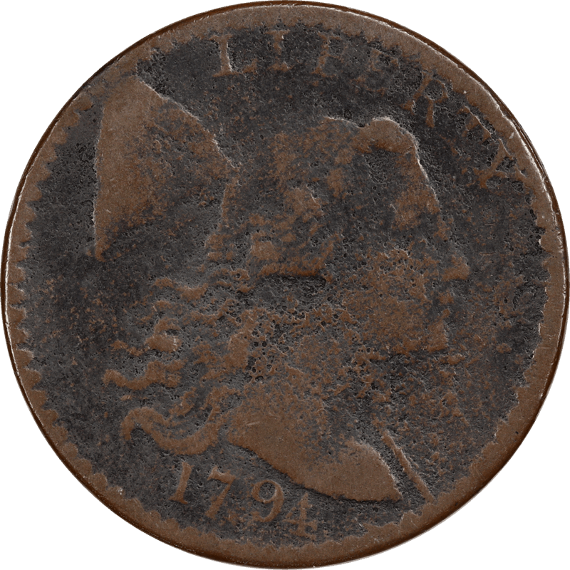 1794 Liberty Cap Large Cent 1C VF Very Fine Details