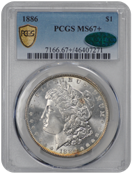 1886 Morgan PCGS CAC MS 67+