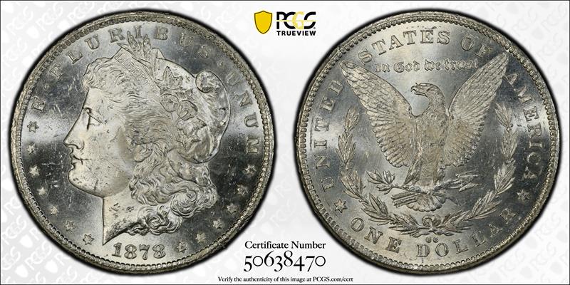 1878-CC $1 PCGS MS 64 CAC
