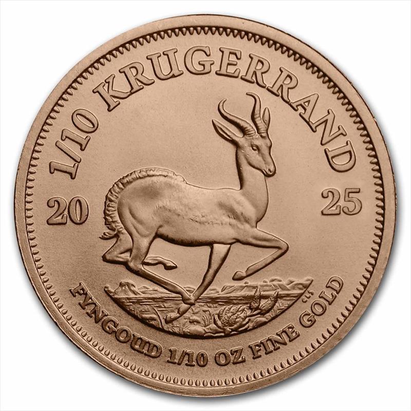 2025 1/10oz South African Gold Krugerrand, BU 