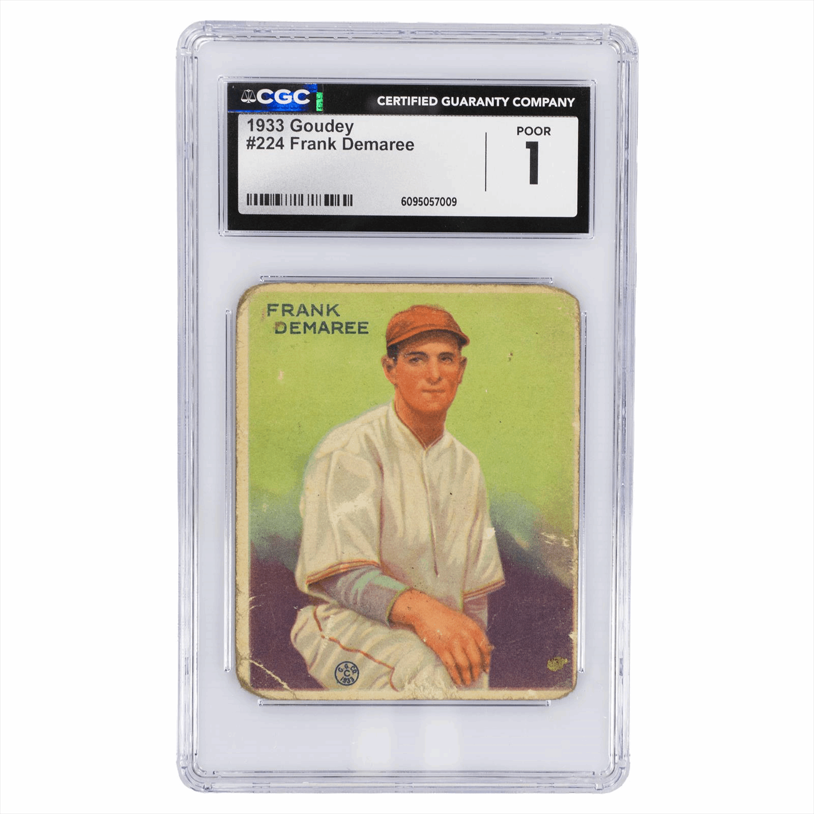 1933 Goudey Frank Demaree #224 CGC POOR 1