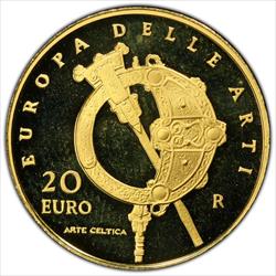 2007 Italy Gold 20 Euro Ireland - Celtic Art PCGS PR68DCAM 