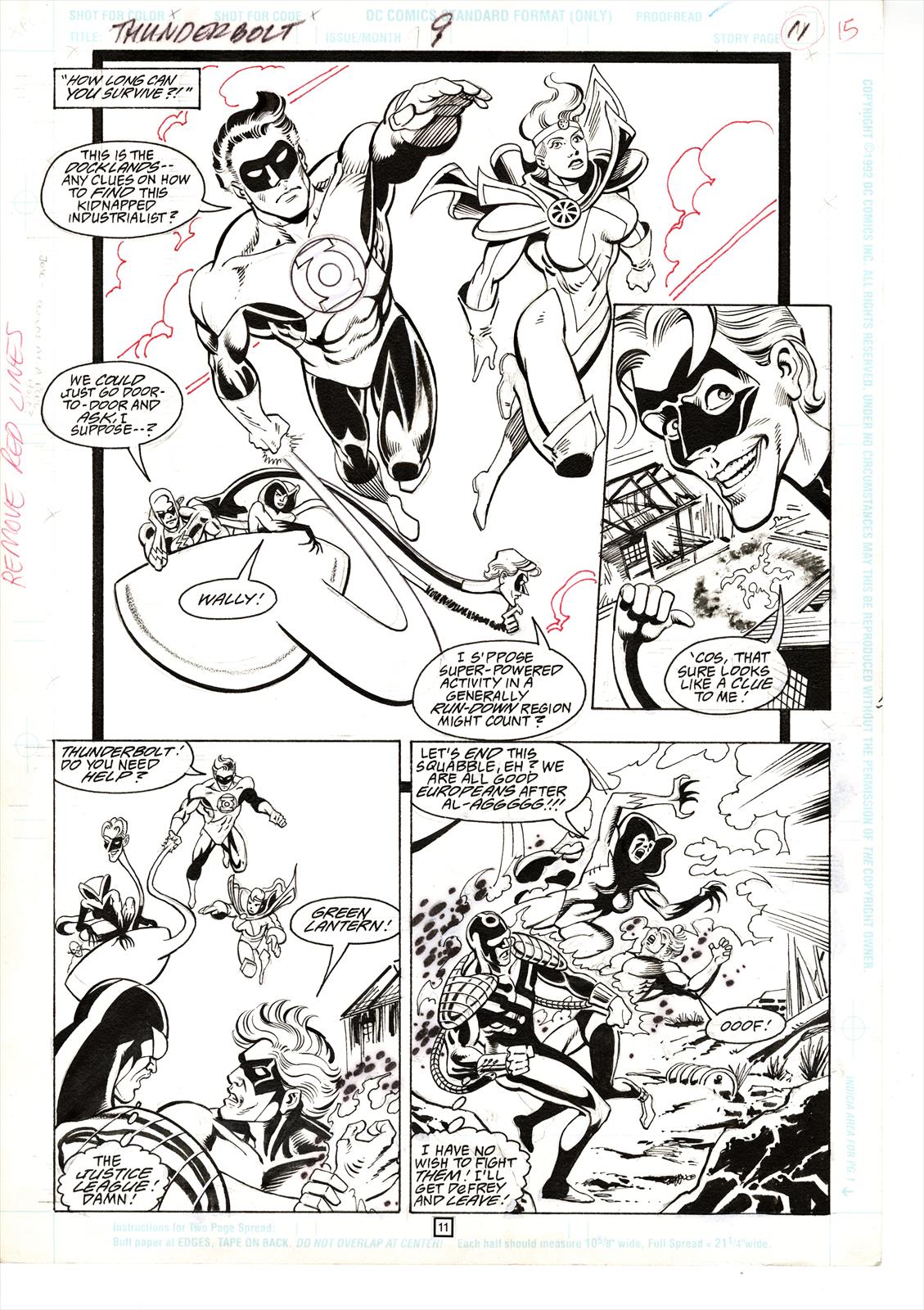 Peter Cannon: Thunderbolt #9, Page 11 Artist:  Michael Collins (Penciller) ,  Jose Marzan Jr. (Inker) Media Type: Pen and Ink Art Type: Interior Page 