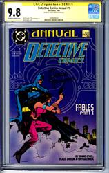 Detective Comics Annual #1 DC Comics 1988 Signed by Klaus Janson CGC Signature Series 9.8