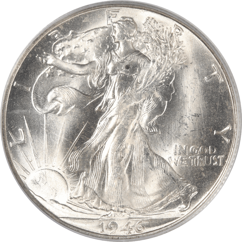 1946-S Walking Liberty Half Dollar 50c, PCGS MS 65 - Nice Original Coin, OGH