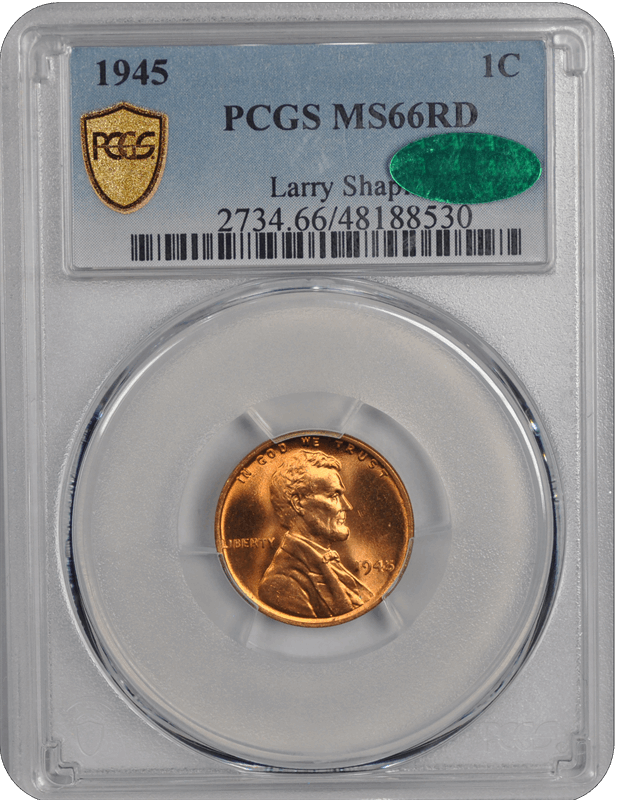 1945 Lincoln PCGS (CAC) RD 66 