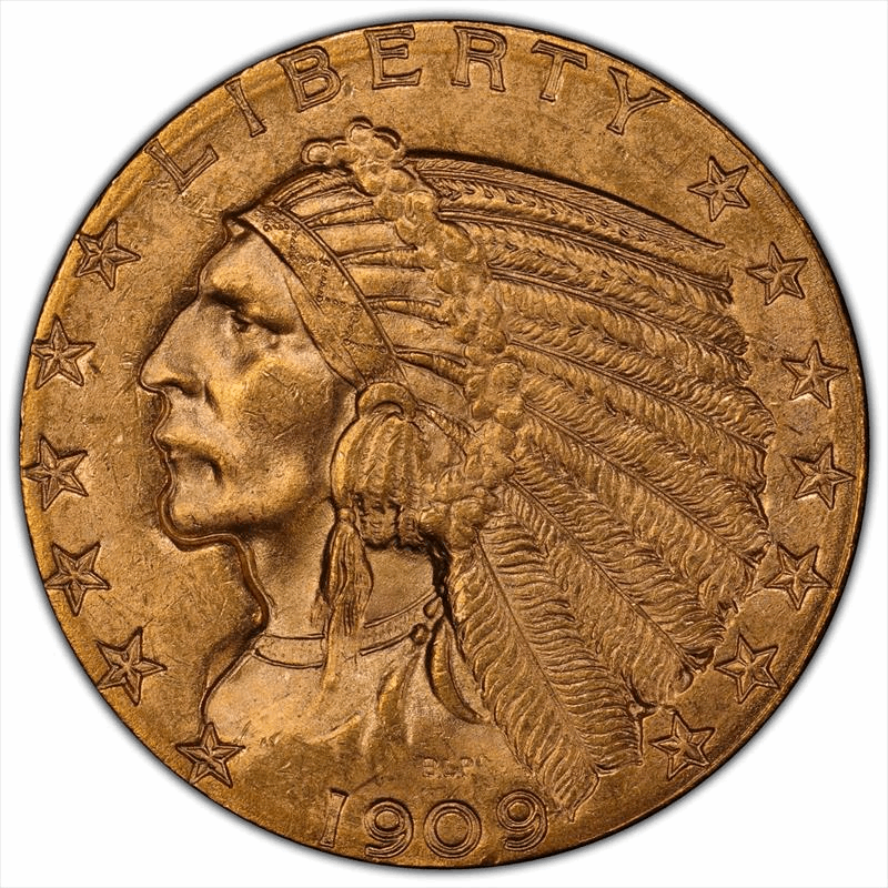 1909-D $5 PCGS MS 64 CAC