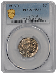 1935-D Buffalo PCGS MS 67