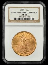 1927 $20 Gold Suwannee River Collection NGC MS 62