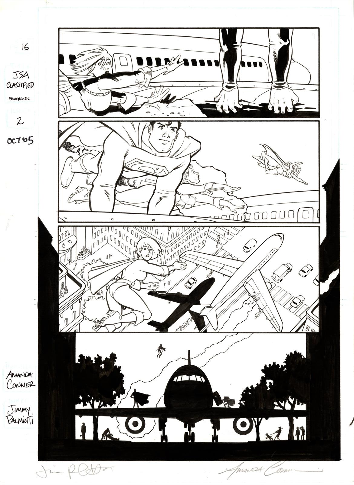 JSA: Classified # 2 Page 16 Artist:  Amanda Conner (Penciller) ,  Jimmy Palmiotti (Inker) Media Type: Pen and Ink Art Type: Interior Page 