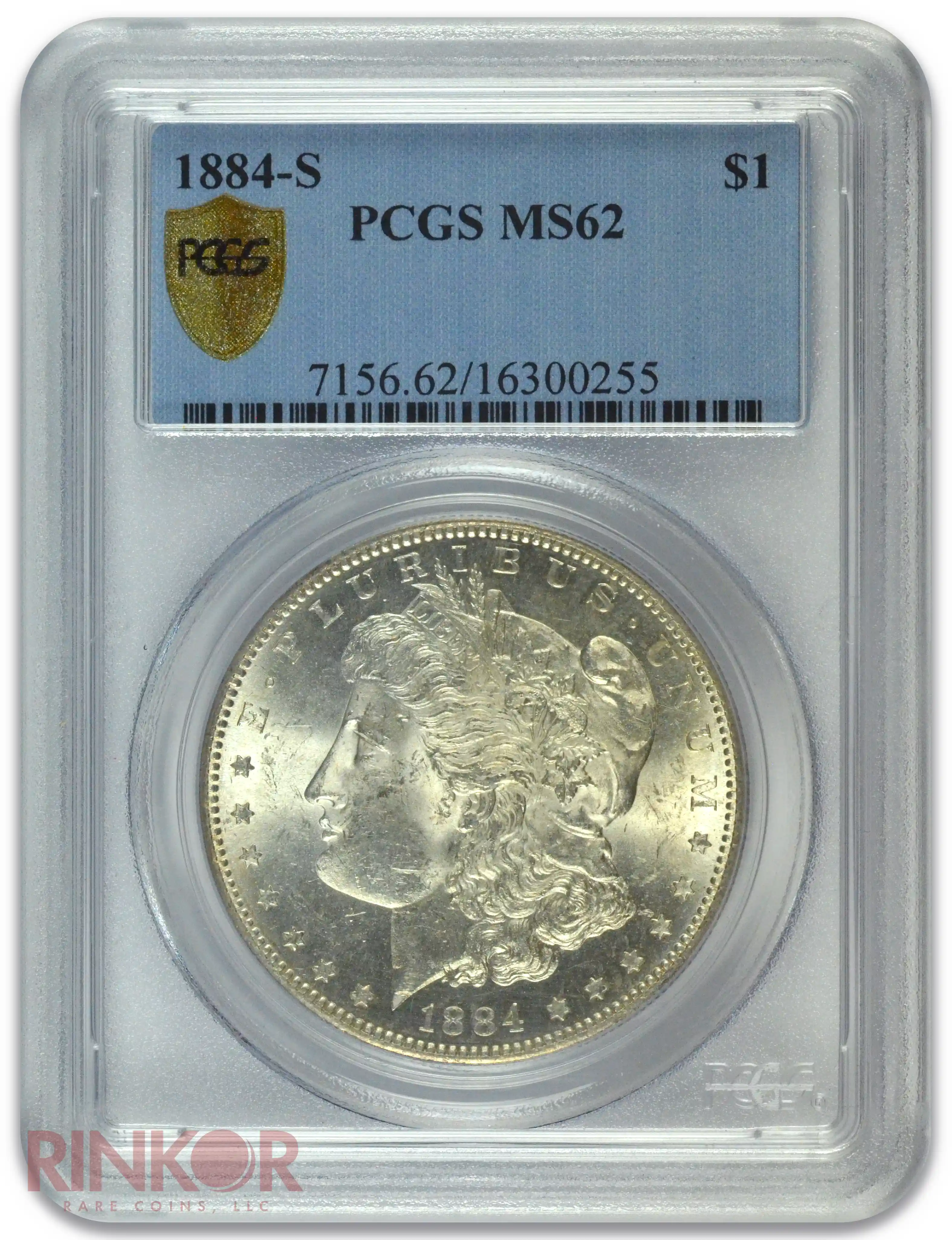 1884-S $1 Morgan Dollar PCGS MS 62