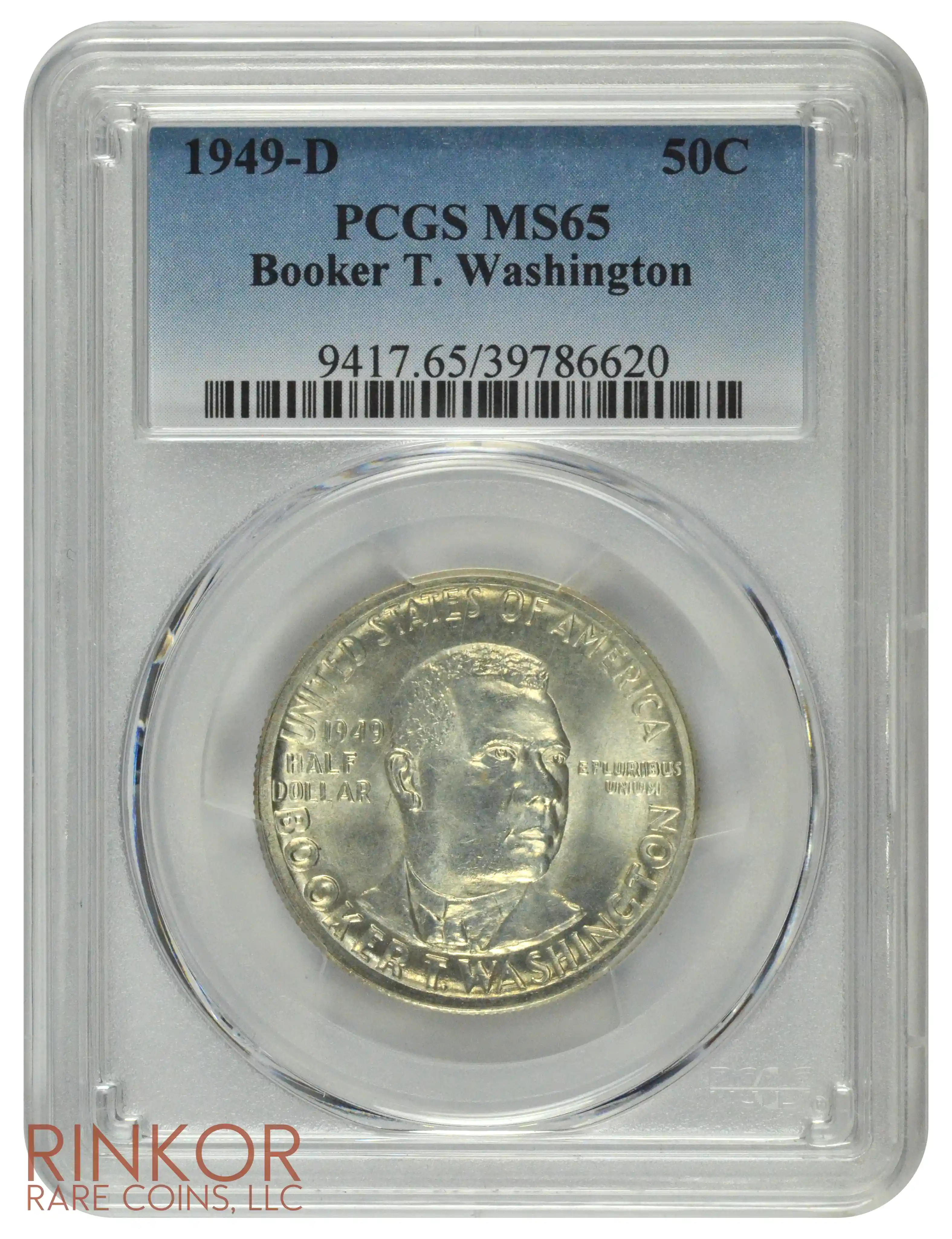 1949-D Booker T. Washington Commemorative Half Dollar PCGS MS 65