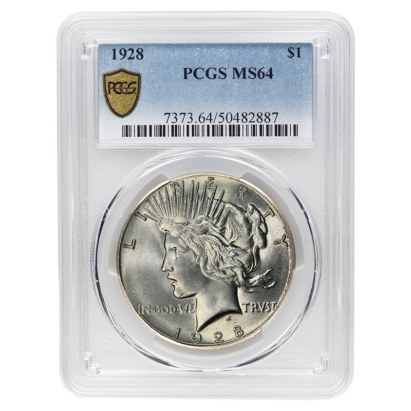 1928 Peace Silver Dollar $1, PCGS MS64 - Key Date