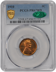 1910 1C PCGS RD CAC #3517-1 PR67