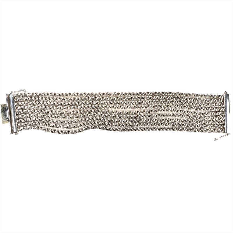 Tiffany & Co. Nine Line Cable Rope Link Bracelet, Rare 