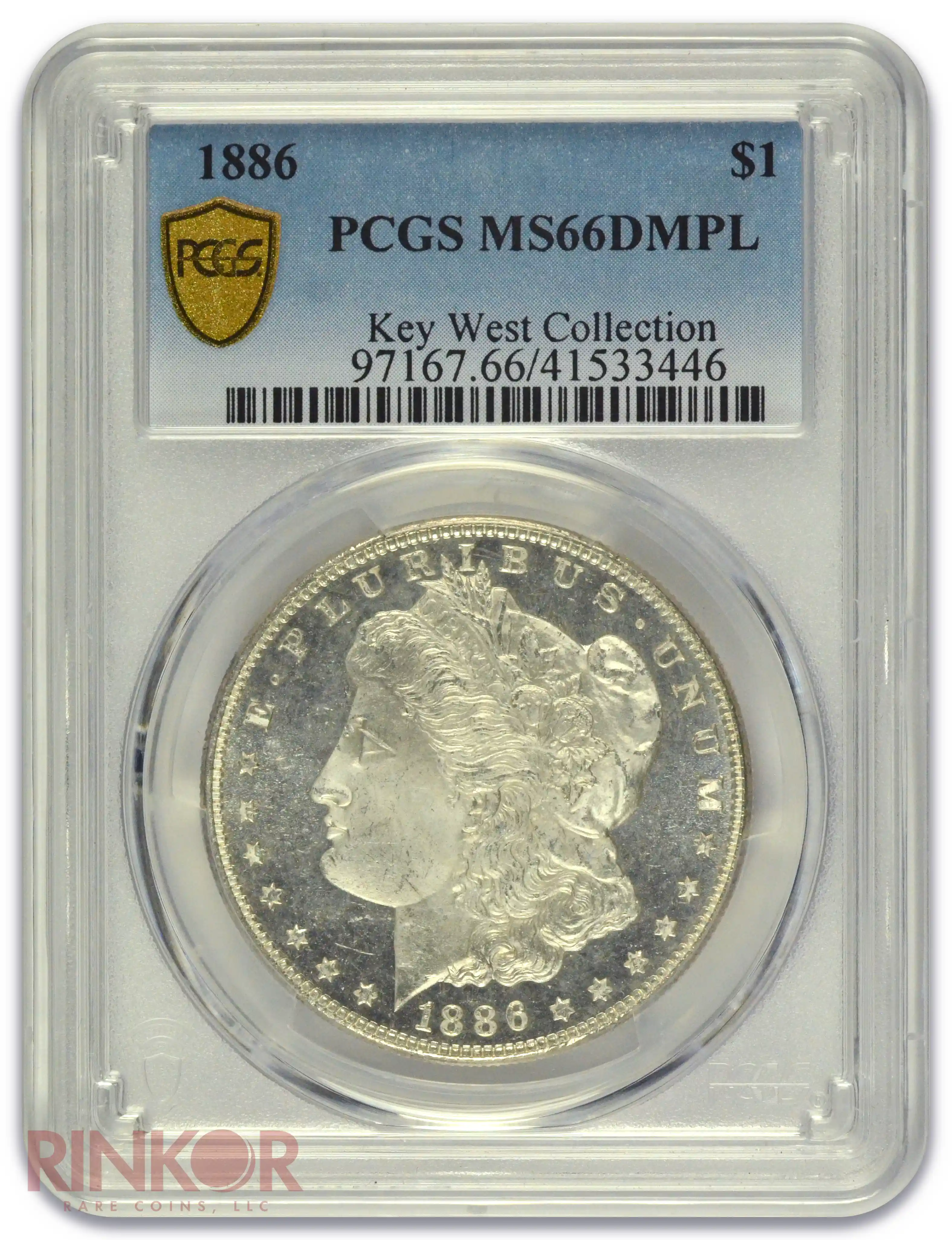 1886 $1 Morgan Dollar PCGS MS 66 DMPL