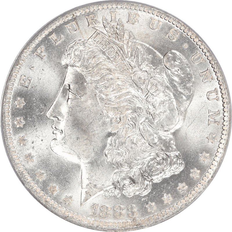 1883-O Morgan Silver Dollar $1, PCGS MS64 - Nice White Coin, OGH