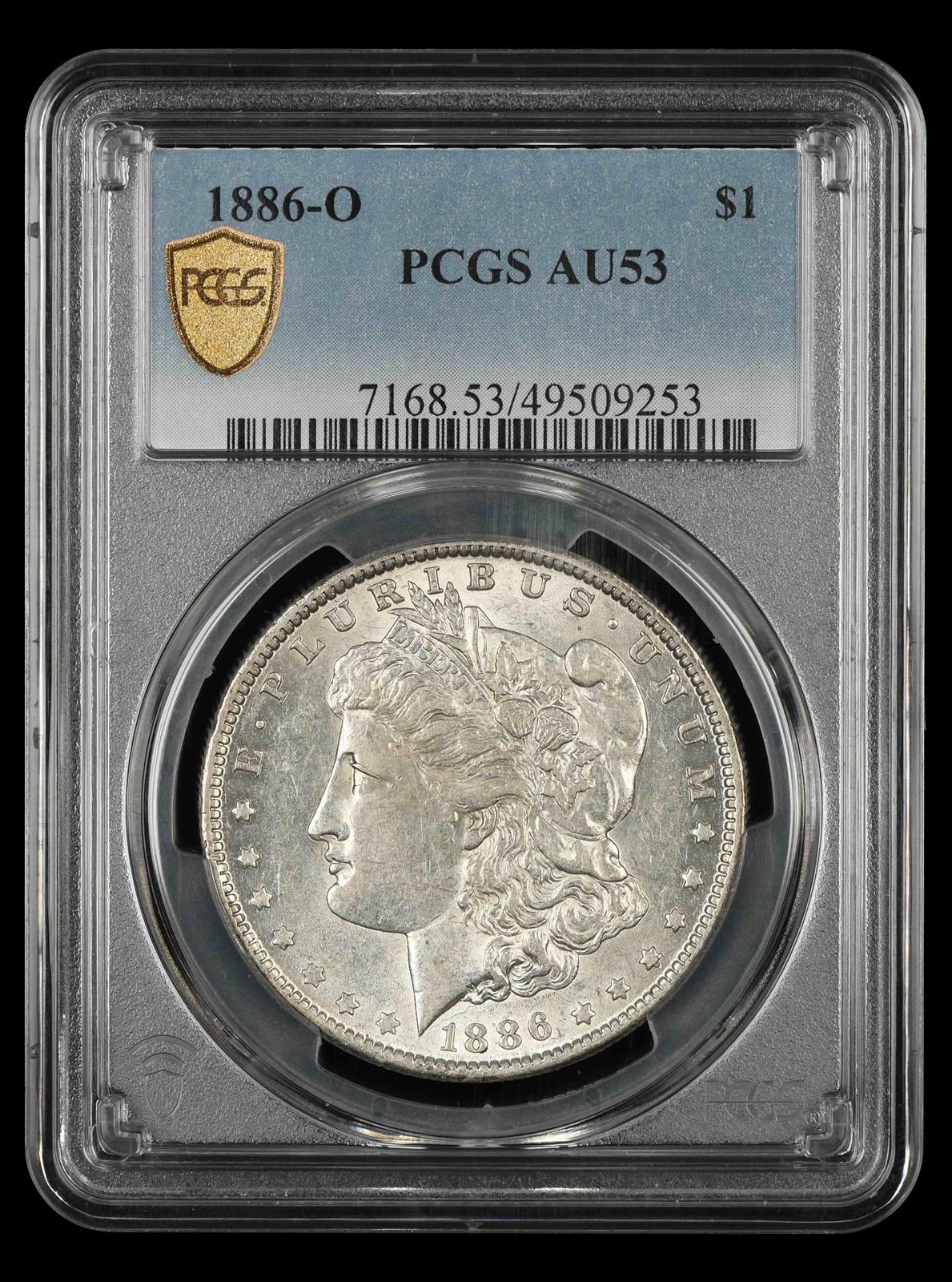 1886-O $1 PCGS AU-53