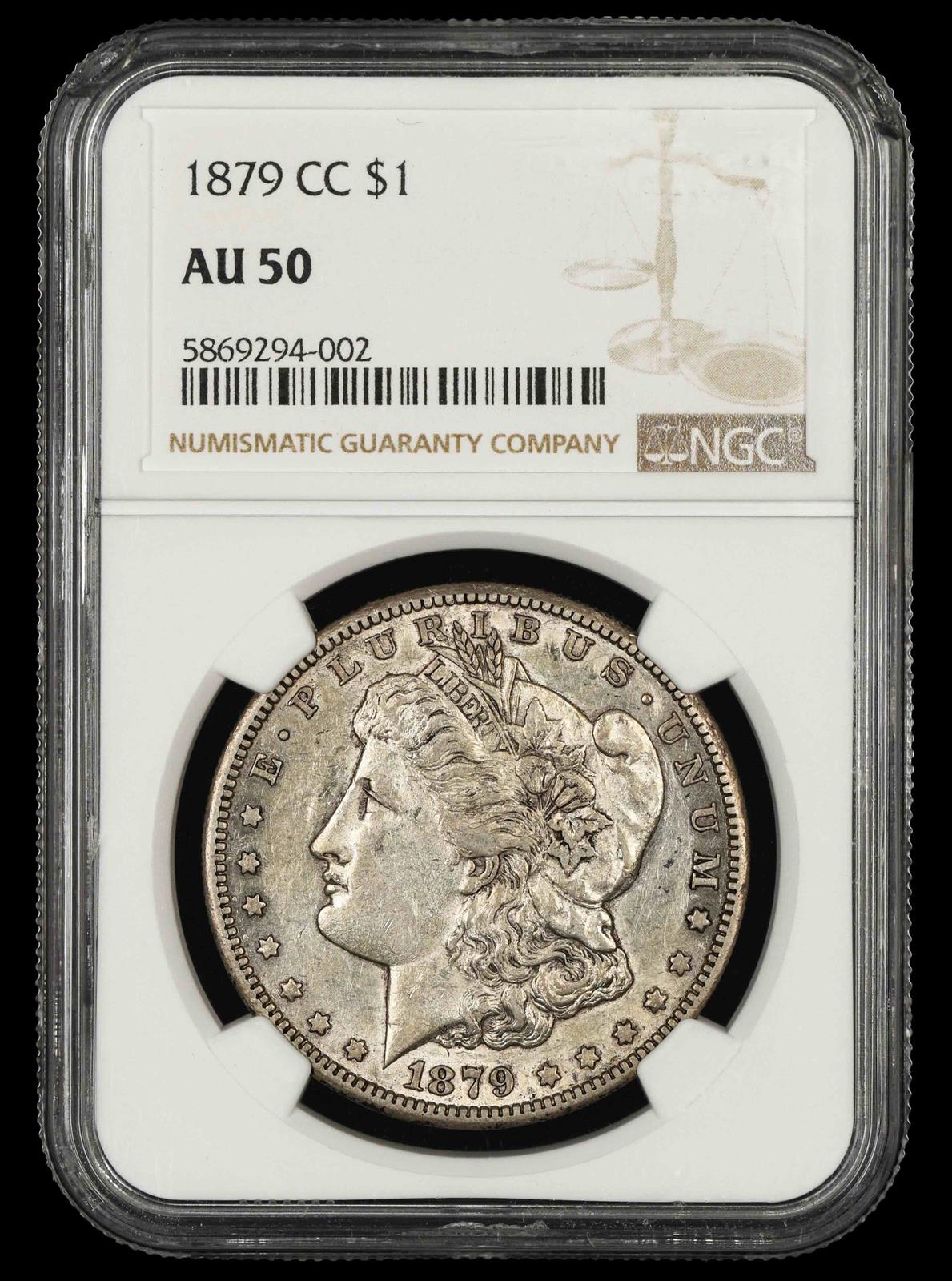 1879 CC $1 NGC AU 50 