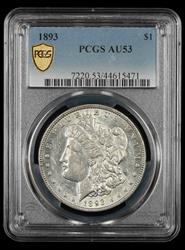 1893 $1 PCGS AU-53