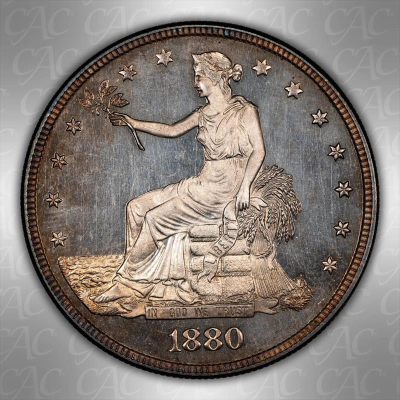 1880 T$1 PCGS PR 64+ CAM
