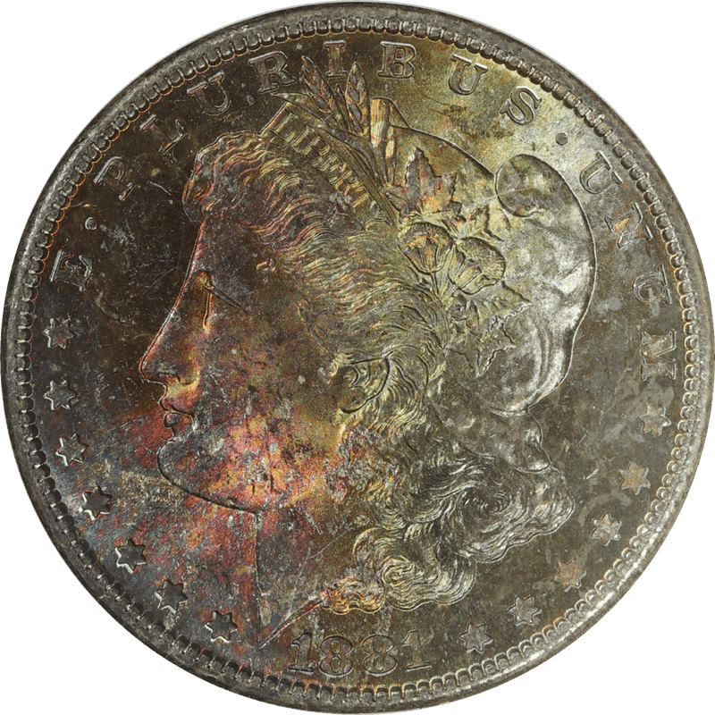 1881-S Morgan Silver Dollar $1, NGC MS 65 - Great Toning! Nice Luster!