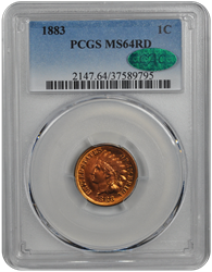 1883 Indian Head PCGS CAC RD 64
