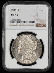 1893 $1 NGC AU-55