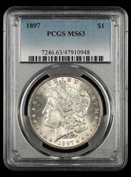 1897 $1 PCGS MS63
