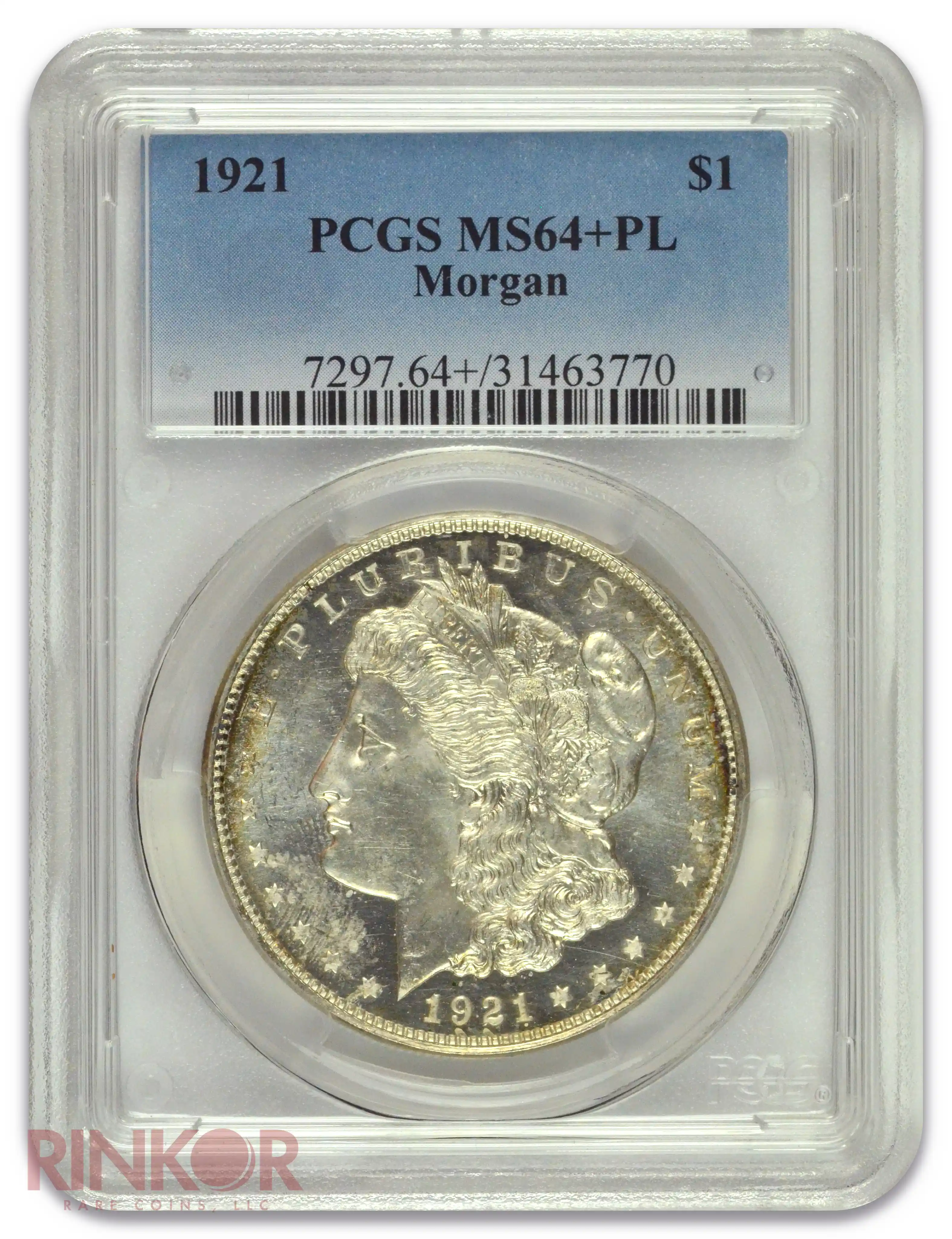 1921 $1 Morgan Dollar PCGS MS 64+ PL