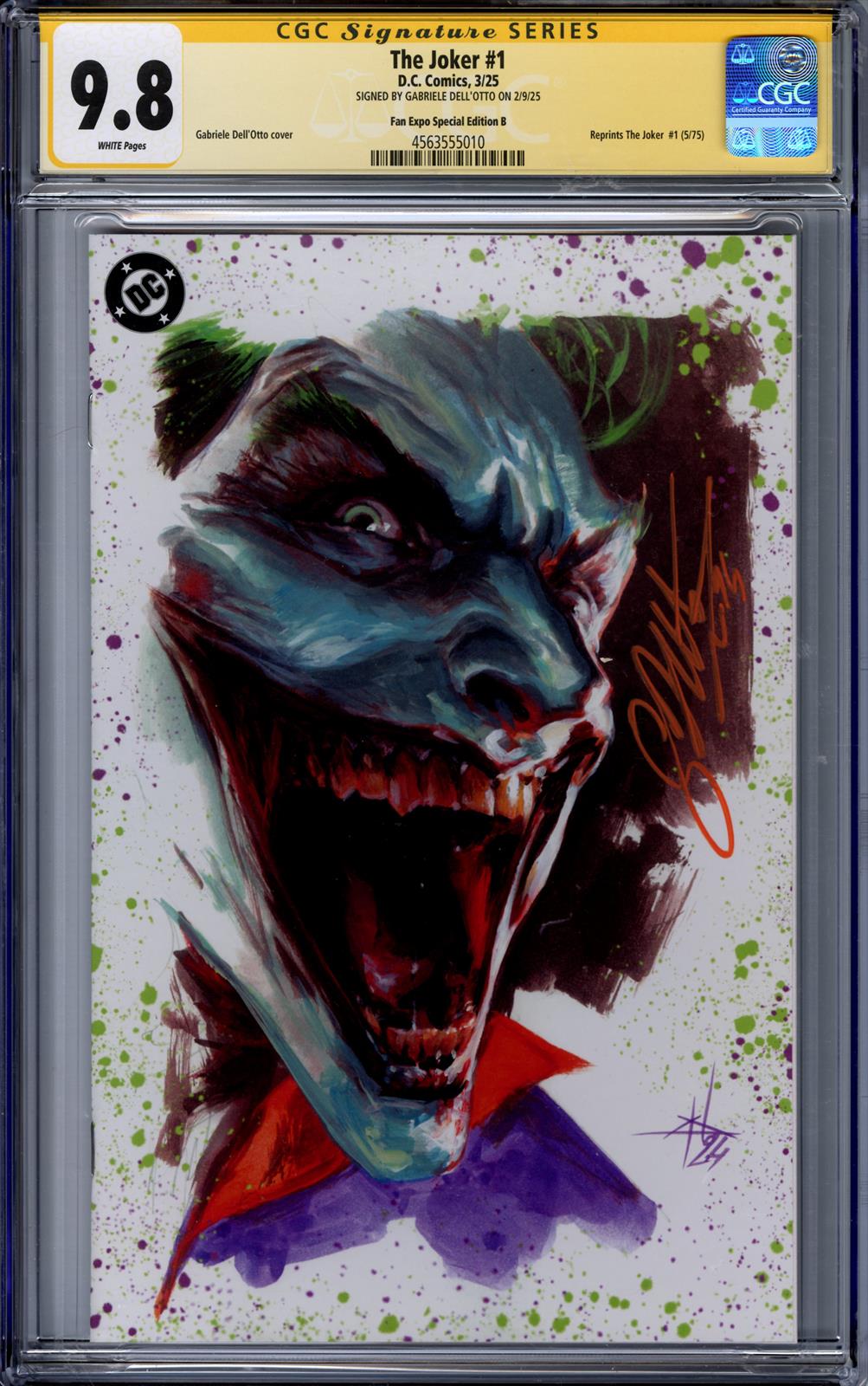 Joker #1 CGC Signature Series 9.8 (D.C., 2025) Signed by Gabriele DelOtto 