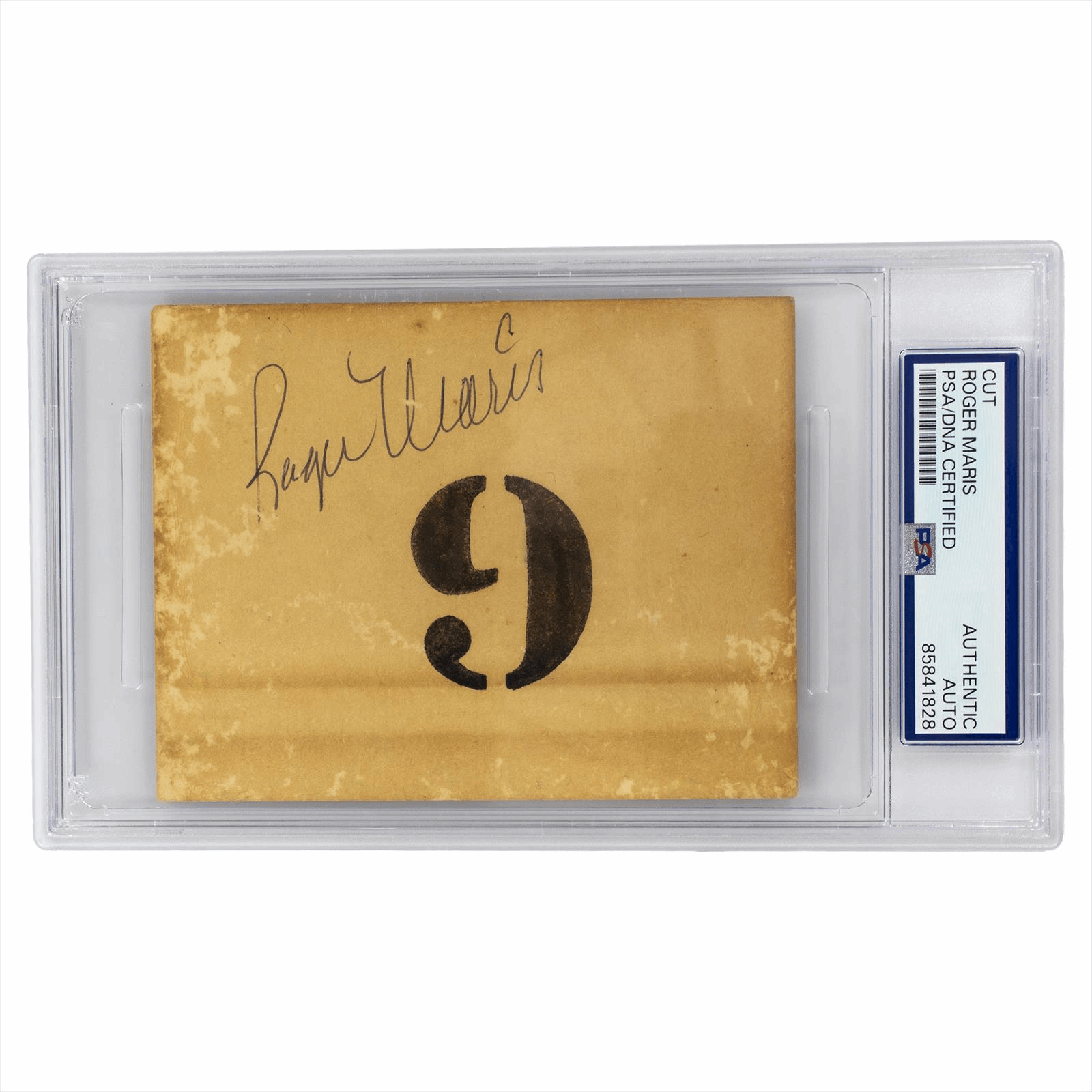 Roger Maris Signature On No. 9 Card PSA/DNA AUTHENTIC AUTO