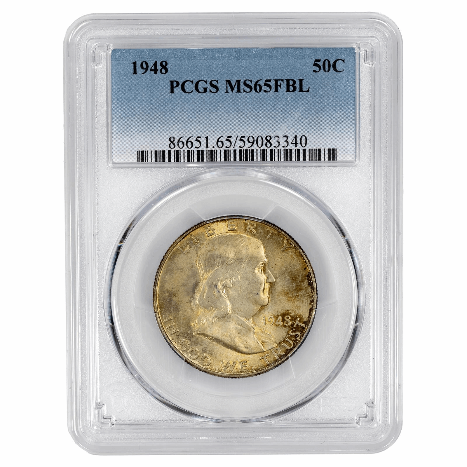 1948 Franklin Half Dollar 50C PCGS MS 65 FBL